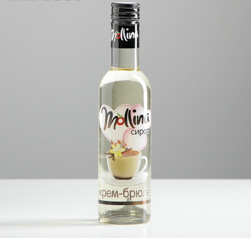 Сироп Mollina, (стекло), 345г. (вкус Крем-брюле)